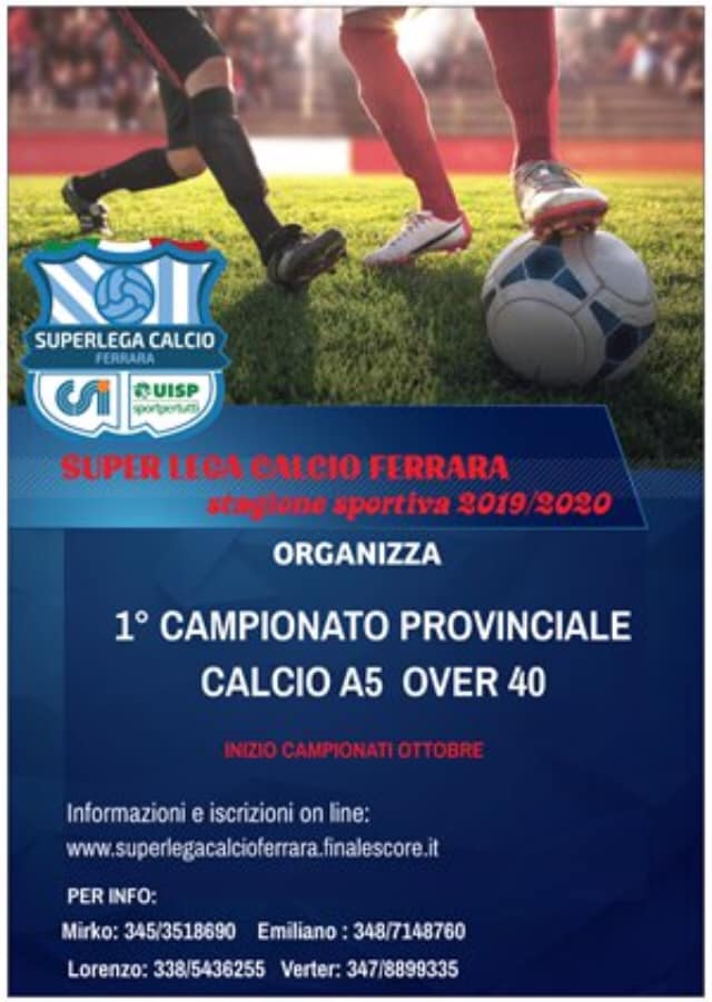 Calcio a 5 Over 40 Superlega Calcio Ferrara